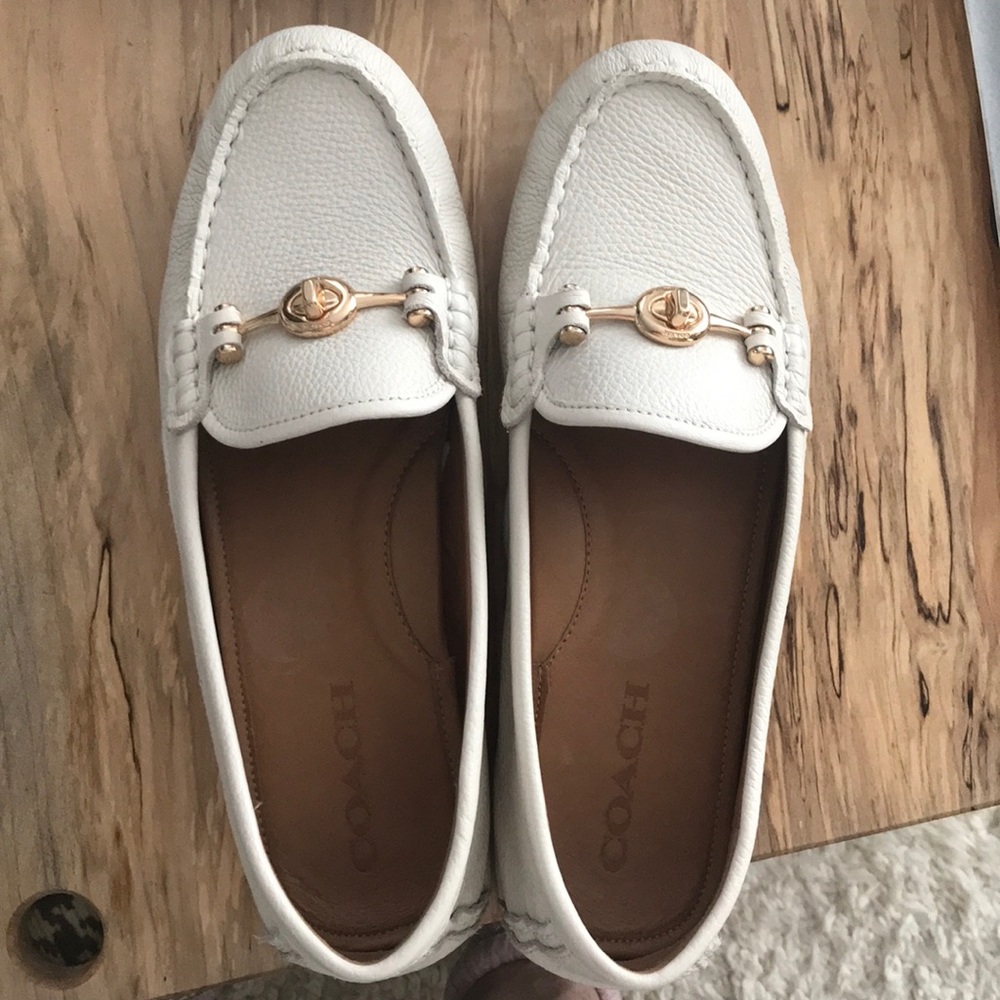Coach Arlene loafers  cream bone leather 8.5